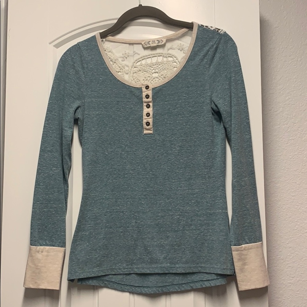 Lace back top